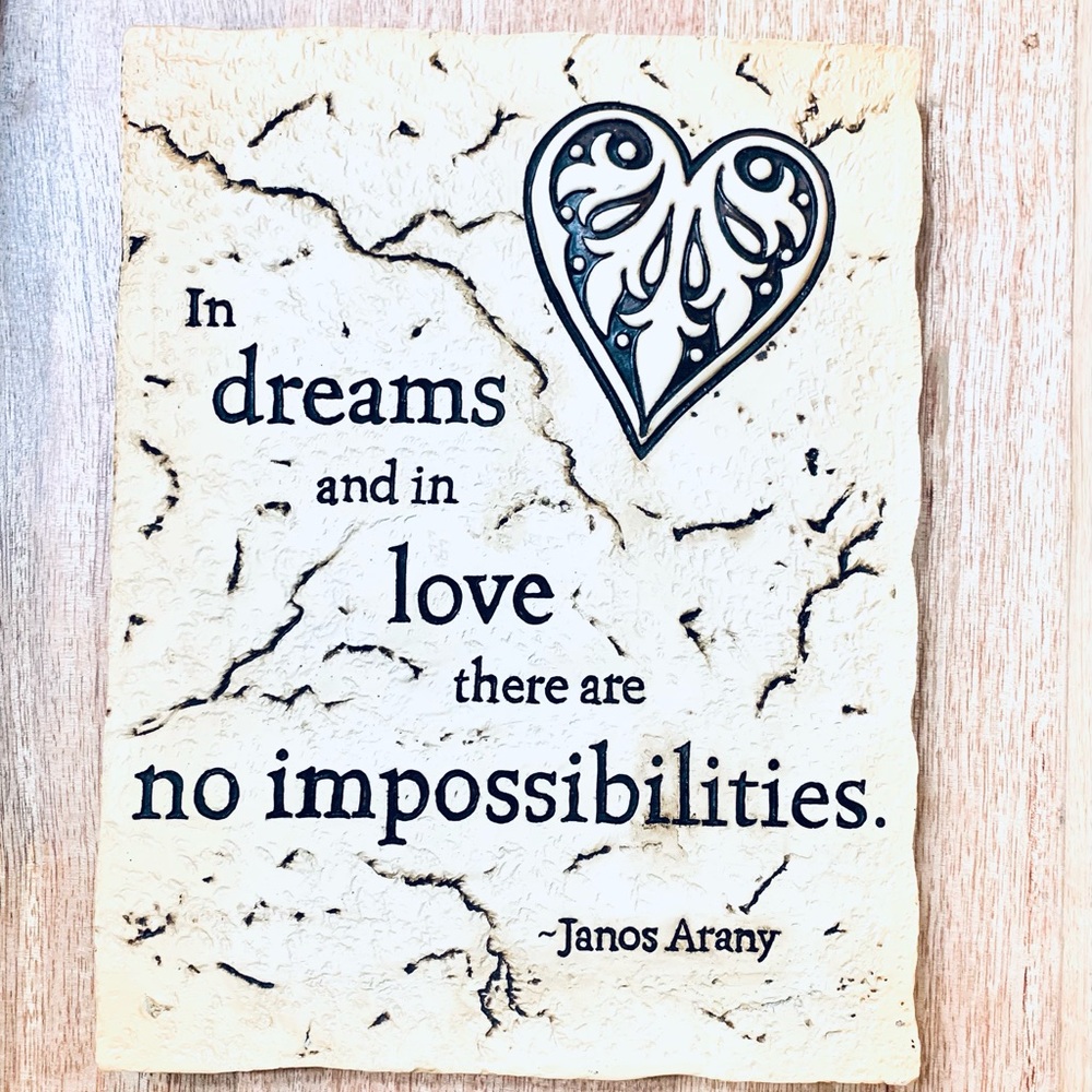 Inspirational Quote Wall Art | “In Dreams & Love” Decor | Romantic Gift - Picture 2 of 6